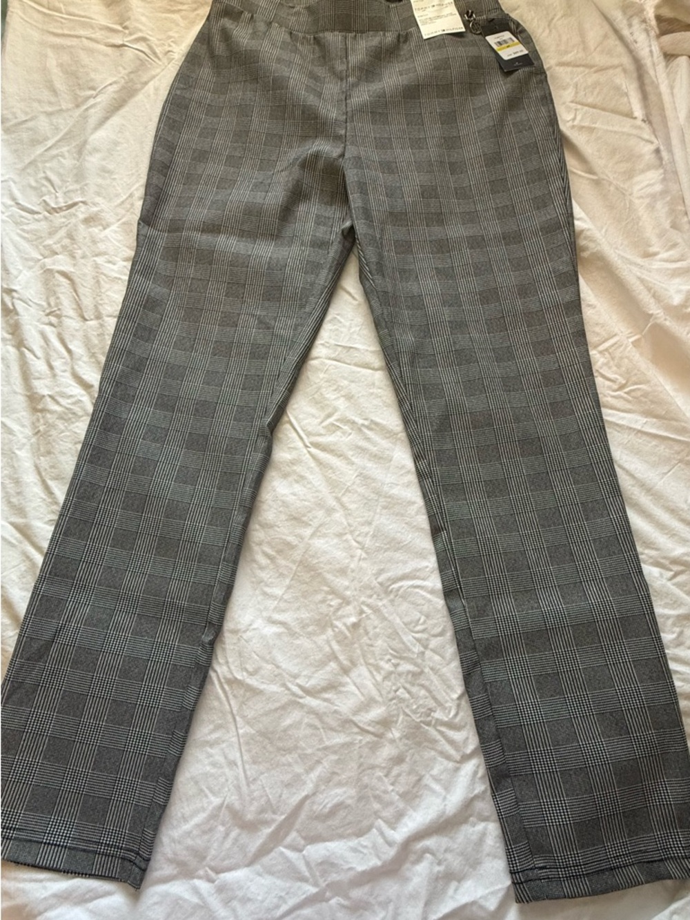 Tommy Hilfiger Gray Glen Plaid Tailored Dress Pants